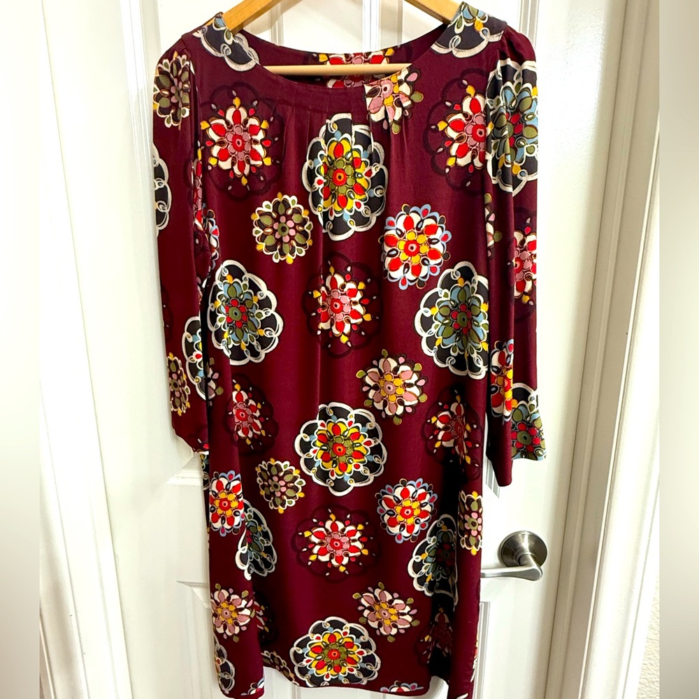 Fossil 3/4 Sleeve Retro Fossil Rayon Pullover Tunic